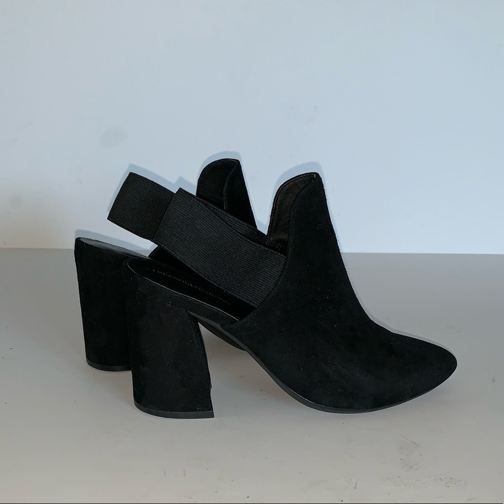Treasure & Bond Black Suede Leather Slingback